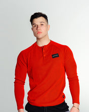 Load image into Gallery viewer, Bodybuilding Henley- Red
